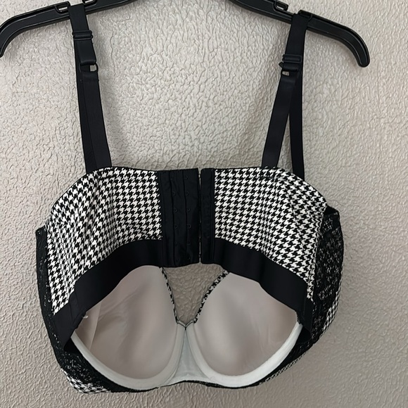 Women’s Cacique HoundsTooth Lightly Lined Balconette Bra, 40H - Picture 6 of 8